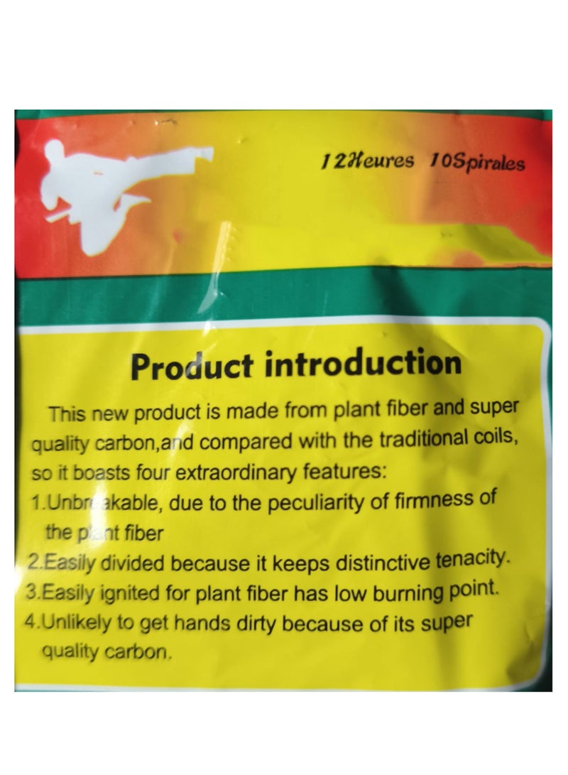 لفائف طاردة للبعوض مصنوعة من ألياف نباتية للاستخدام الخارجي، عبوة من 10 لفائف - Image 2