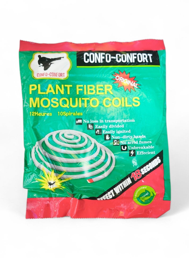 Mosquito Repellent Plant Fiber Mosquito Coils For Outdoor 10 Coils Pack