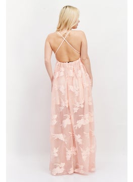 Miss Selfridge Women Embroidered Maxi Party Dress, Pink  - Image 2