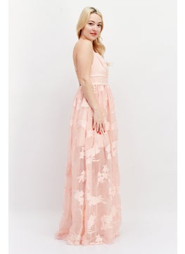 Miss Selfridge Women Embroidered Maxi Party Dress, Pink  - Image 3