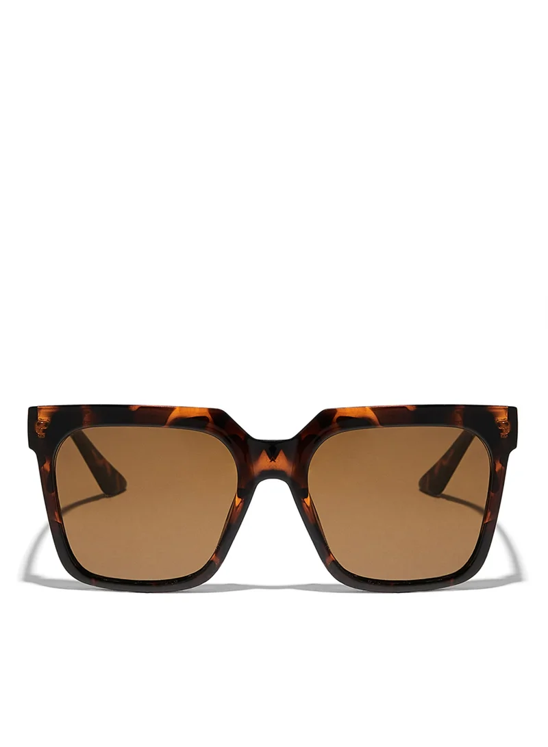 Blackout QUADRA Women Tortoise Sunglasses - Frame Material: Thermoplastic Rubber (TR90)- Frame Color: Tortoise-Lens Color: Brown  - Full Rim