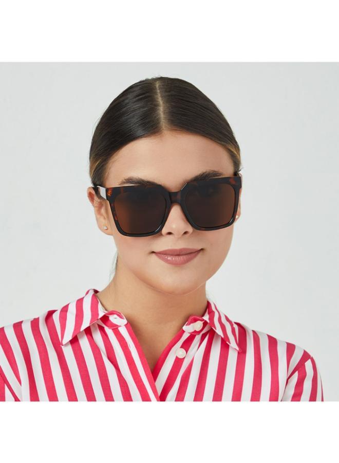 بلاك أوت نظارة شمسية كوادرا نسائية بإطار سلحفاة - Image 4