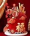 Roaring Good Time 20Pcs Lantern Cake Decoration Chinese Wedding Cake Decoration Chinese Birthday Cake Decoration for Kids Red Cake Decoration Lantern Cake Topper Asian Cake Topper - Image 3