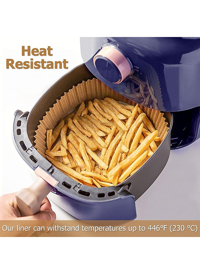 Home Air Fryer Disposable Paper Liner, 100PCS Non-Stick Air Fryer Liners Baking Paper for Fryer Microwave Oven, Air Fryer Parchment Paper Liners for Baking,16cm, Round  - Image 2