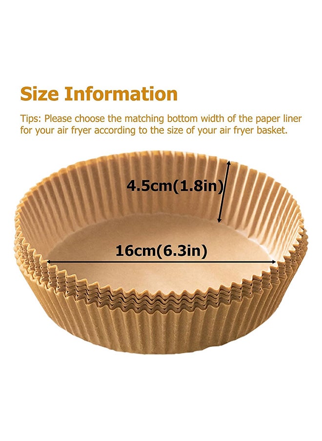 Home Air Fryer Disposable Paper Liner, 100PCS Non-Stick Air Fryer Liners Baking Paper for Fryer Microwave Oven, Air Fryer Parchment Paper Liners for Baking,16cm, Round  - Image 5