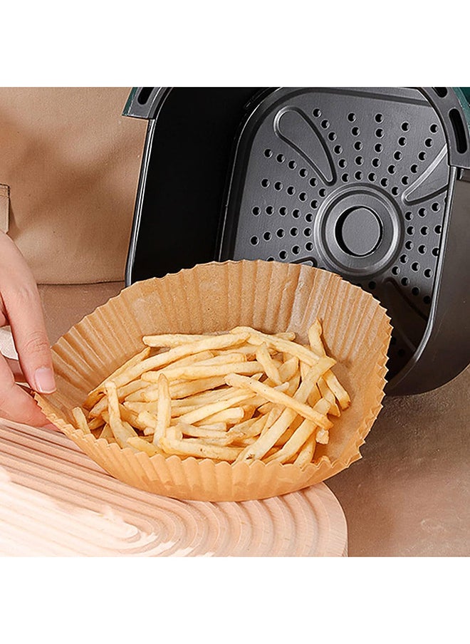 Home Air Fryer Disposable Paper Liner, 100PCS Non-Stick Air Fryer Liners Baking Paper for Fryer Microwave Oven, Air Fryer Parchment Paper Liners for Baking,16cm, Round  - Image 3