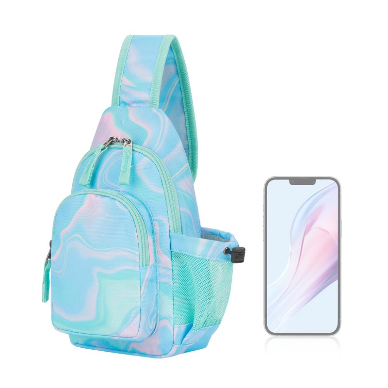 Choco Mocha Girls Sling Bags Kids Crossbody Bag for Girls Kids Sling Bags Ages 8-12 Girl Purse Christmas Purses Gifts, Teal - Image 1