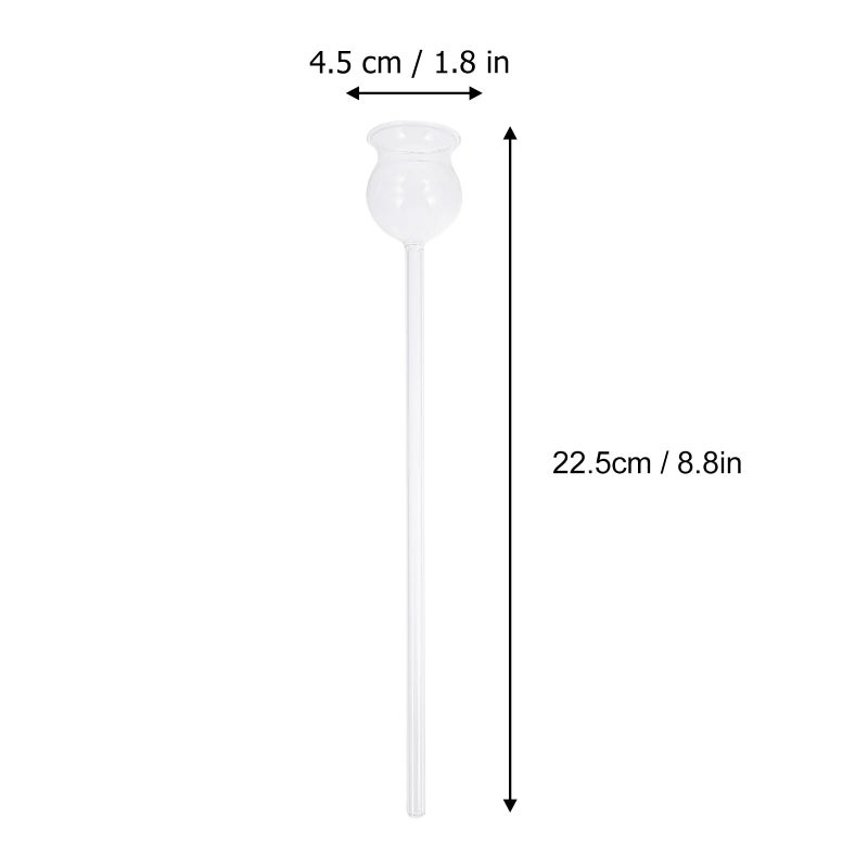 Glass Laboratory Funnel Set 2 Pieces Long Neck Scientific Experiment Chemistry - Image 3