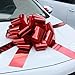 Hollima Big Car Bow Metallic Red 20 Inch Round Shape Present Bows Giant Bow for Cars Decor New Houses Birthday Christmas Wedding Party Large Gift Wrapping - Image 1