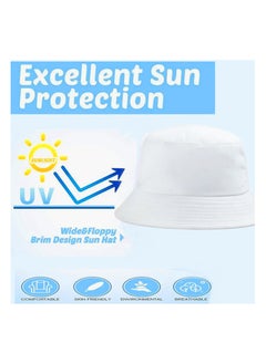 Generic Bundle of 2 Foldable sun cotton unisex bucket travel hat  - Image 2