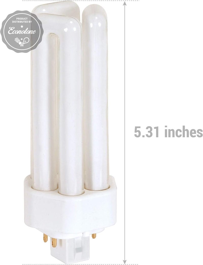KOR Pack of 4 PL26W3U4P5000K  26 Watt Triple Tube  GX24Q3 4 Pin Base  5000K Bright White  Compact Fluorescent Light Bulb - Image 4