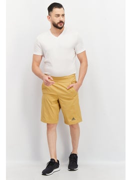 Adidas Men Sportswear Fit Brand Logo Outdoors Shorts, Khaki  - Image 3