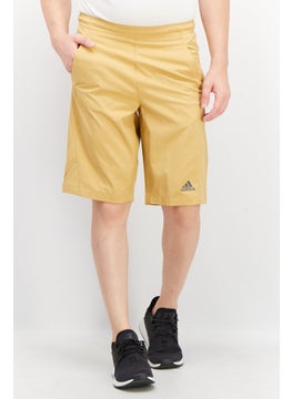 Adidas Men Sportswear Fit Brand Logo Outdoors Shorts, Khaki  - Image 1