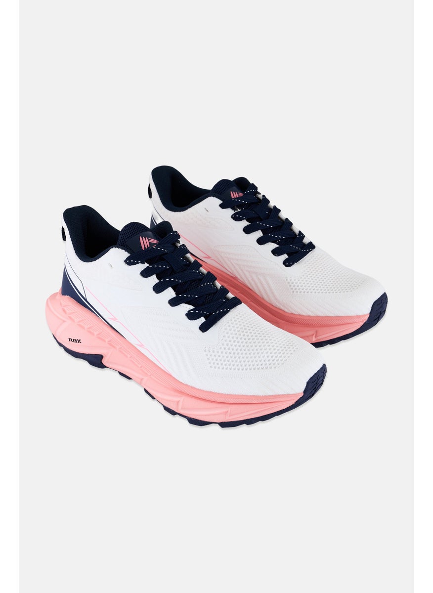 RBX Women Brand Logo Lace Up Outdoor Shoes, White  - Image 1