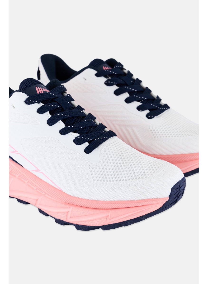 RBX Women Brand Logo Lace Up Outdoor Shoes, White  - Image 2