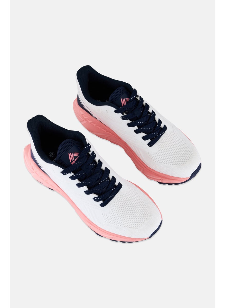 RBX Women Brand Logo Lace Up Outdoor Shoes, White  - Image 4