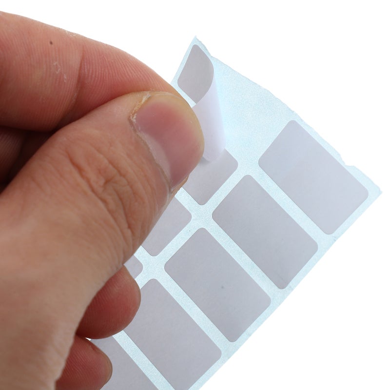 2 Rolls Blank Art Stickers Self Adhesive Labels Diy Craft Writable Rectangle And Round Dot Stickers For Wrapping And Storage Containers - Image 2