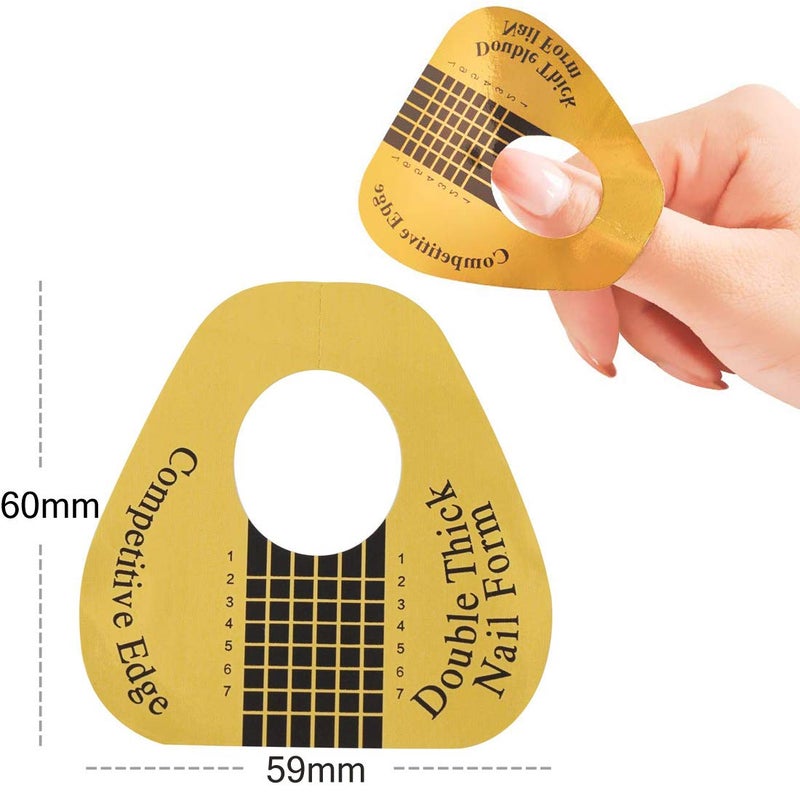 KINGMAS 100 Pcs Nail Forms Guide Sticker, Numbers Marked Nail Stickers Art Acrylic Nail GEL Extention Tips - Image 4