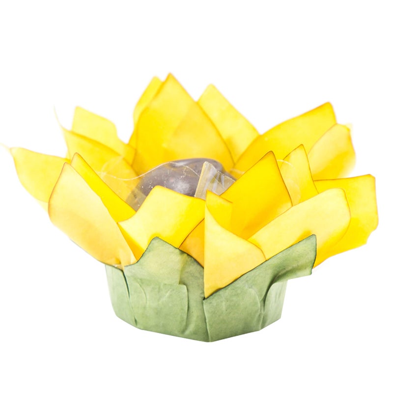 Handmade Paper Truffle Cups  Truffle Liners  Truffle Wrappers  Fominhas  Candy cups for chocolate  Forminhas de Brigadeiro  Candy liners  Pack of 20  Truffilio Paper Sunflower