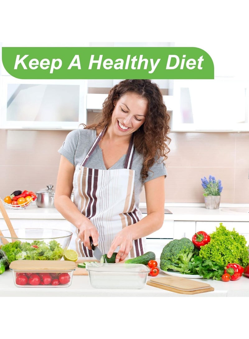 Mash Greener Home Glass Food Storage Containers with Bamboo Lids (4 Pack, 36 Ounce) Eco Friendly Meal Prep Containers Airtight – Plastic Free, BPA Free - Image 5