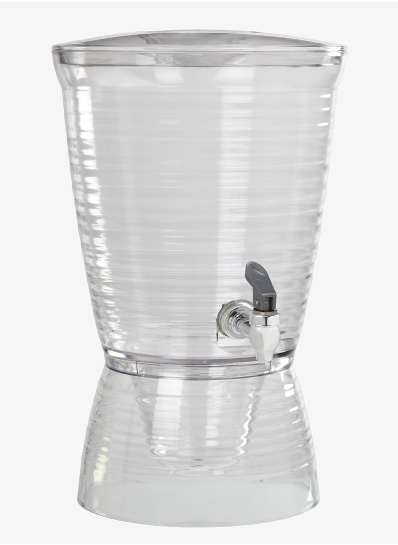 Arabest - Acrylic Beverage Dispenser with Spigot 2.5 Gallon Clear Drink Dispenser with Detachable Base Iced Juice Container Unbreakable Water Dispenser Countertop,Daily Use Multipurpose Juice Pitcher Drink Dispenser - Image 1
