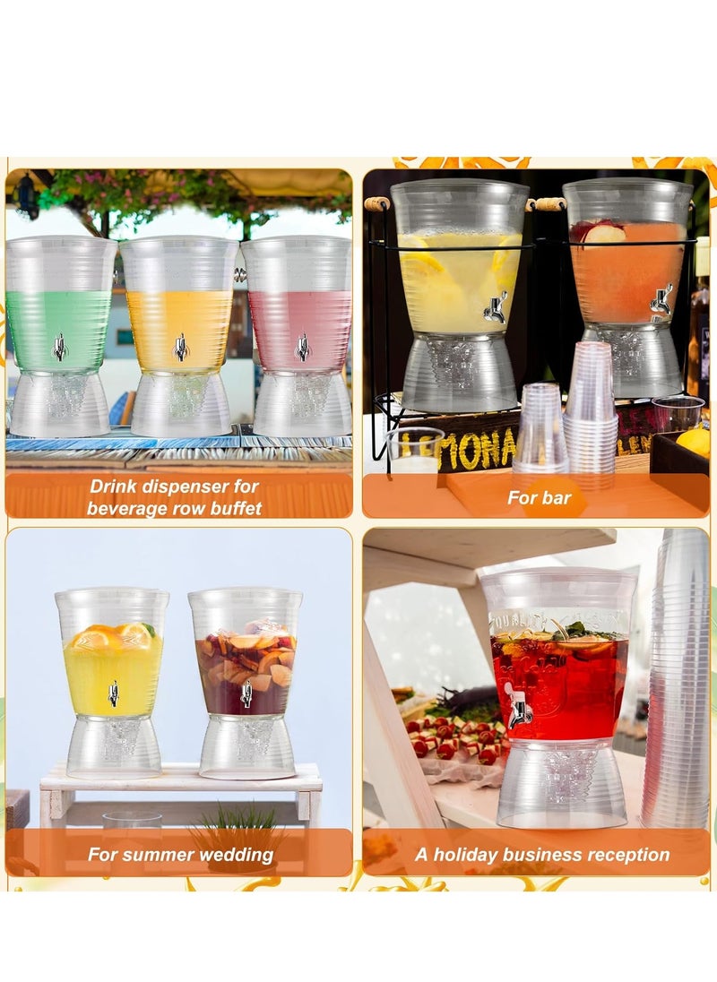Arabest - Acrylic Beverage Dispenser with Spigot 2.5 Gallon Clear Drink Dispenser with Detachable Base Iced Juice Container Unbreakable Water Dispenser Countertop,Daily Use Multipurpose Juice Pitcher Drink Dispenser - Image 1