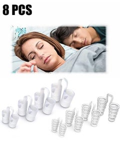 Nose Vent Sinus Relief Dilator (Pack of 8 Various Sizes), Anti Stopper, Snore Reducing Advanced Devices Aids, Reusable Snoring Device to Enjoy a Peaceful Night's Sleep