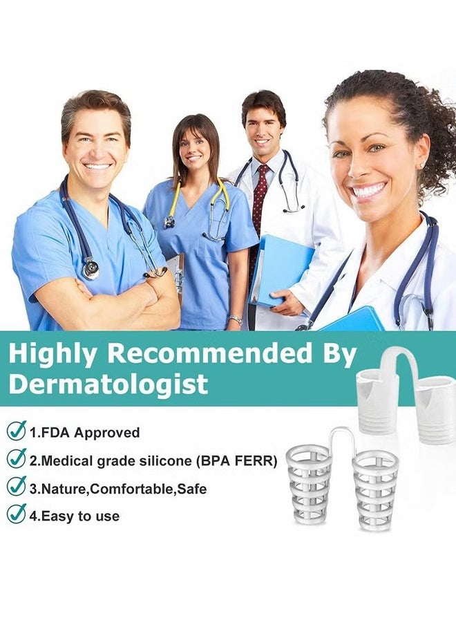 HY - Nose Vent Sinus Relief Dilator (Pack of 8 Various Sizes), Anti Stopper, Snore Reducing Advanced Devices Aids, Reusable Snoring Device to Enjoy a Peaceful Night's Sleep - Image 1