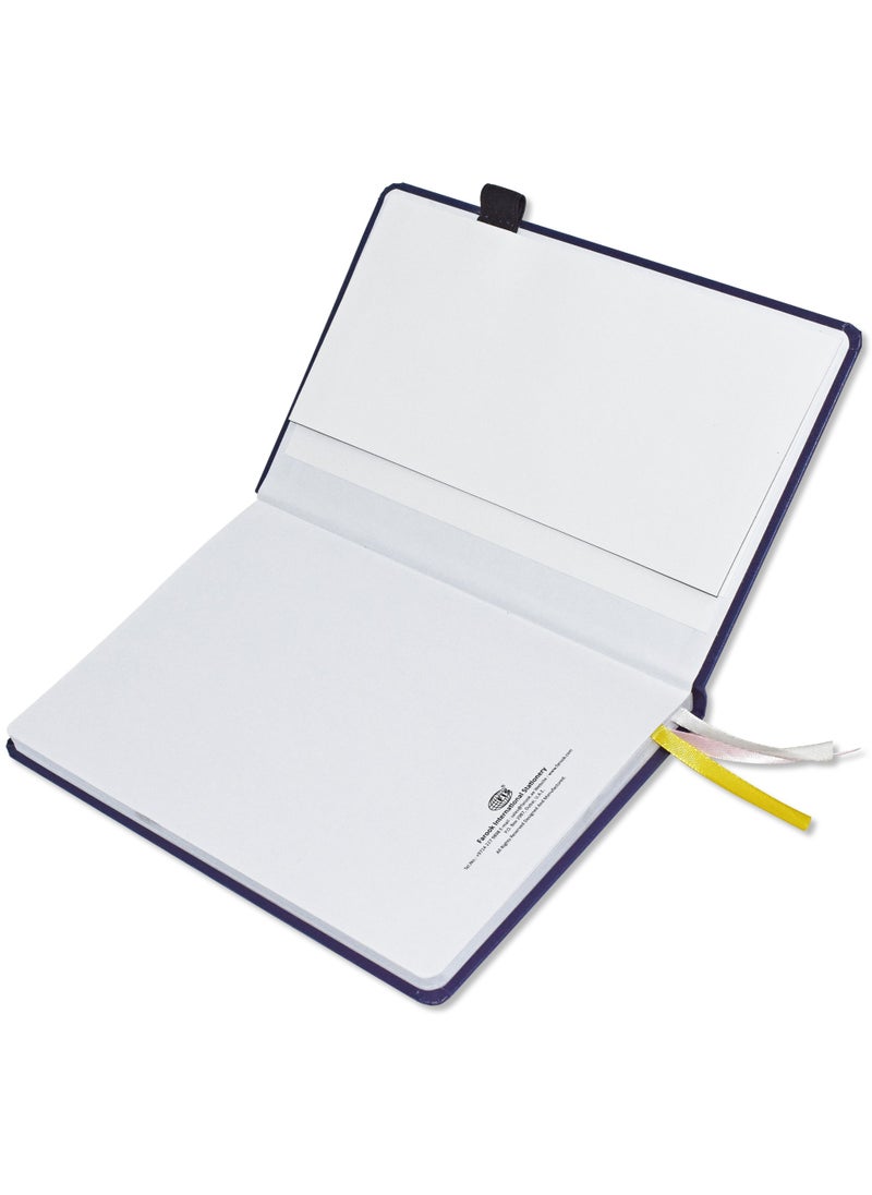 FIS FIS Budget Planner with Elastic Pen Loop, Vinyl, Size A5, White Paper, 100 GSM, 128 Pages, Hard Cover, Round Corners, Colour Blue - FSORA5BPLANVBL  - Image 3