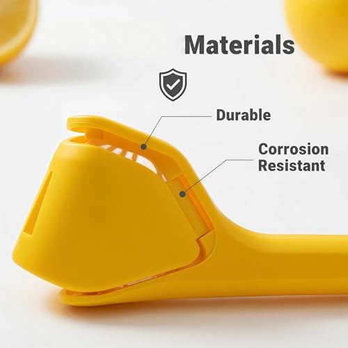 LMFEG Lemon Squeezer Juicer Handheld, Max Juice Extraction Lemon Press Squeezer, Effortless Hand Citrus Squeezer With Built-In Strainer, Use For Lemon&Lime&Fruits&Orange&Cirtus Yellow - Image 4