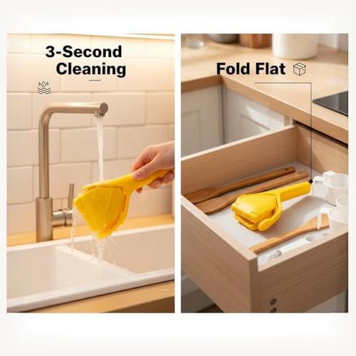 LMFEG Lemon Squeezer Juicer Handheld, Max Juice Extraction Lemon Press Squeezer, Effortless Hand Citrus Squeezer With Built-In Strainer, Use For Lemon&Lime&Fruits&Orange&Cirtus Yellow - Image 5