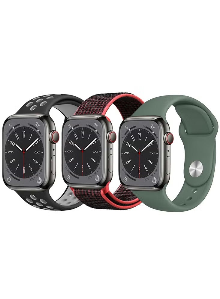 PROMASS 3pcs Watchband Replacement for Apple Watch 49/45/44/42mm Series 8/7/6/5/4/SE - Image 1