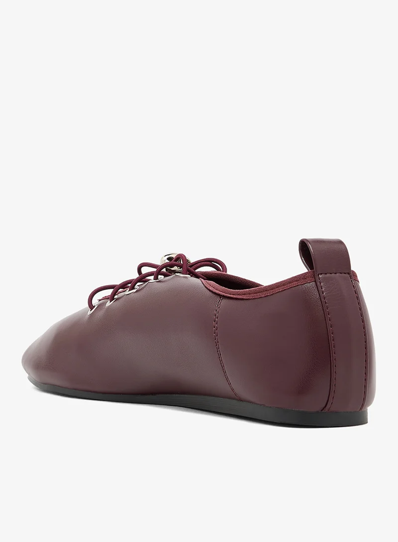 Ginger  Lace Up PU Ballet Flats for Women | Best Price UAE