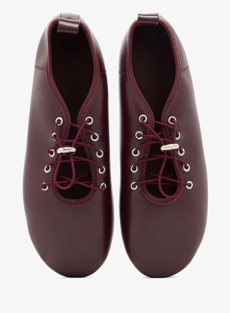Ginger  Lace Up PU Ballet Flats for Women | Best Price UAE