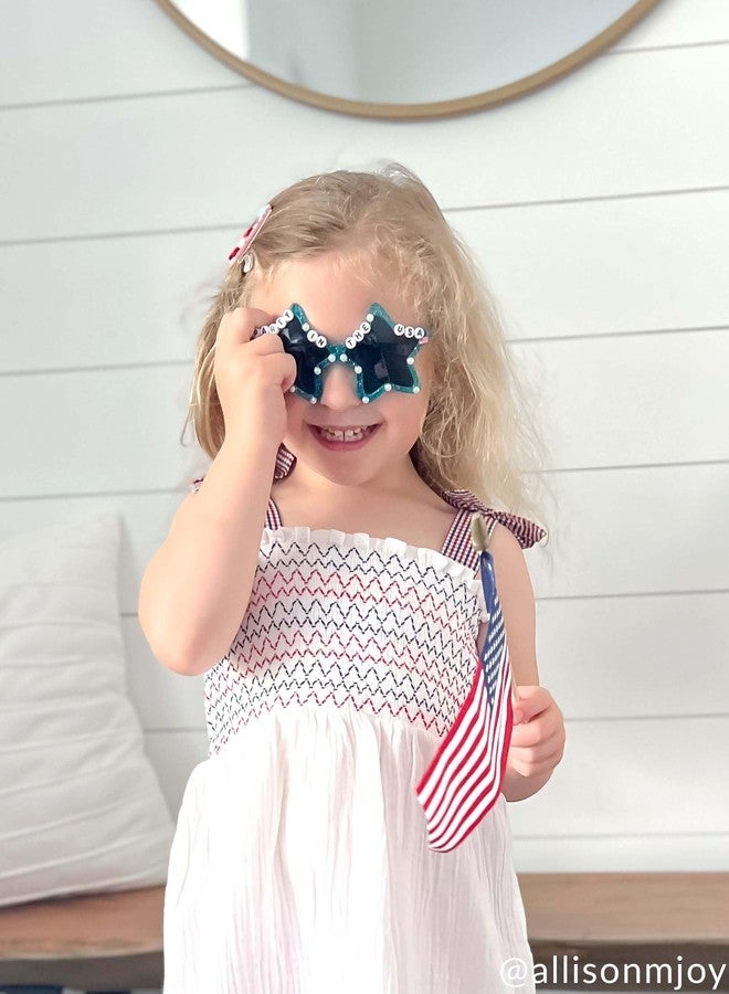 Mud Pie Baby Girls Children's White Smocked Gauze Dress - Image 2