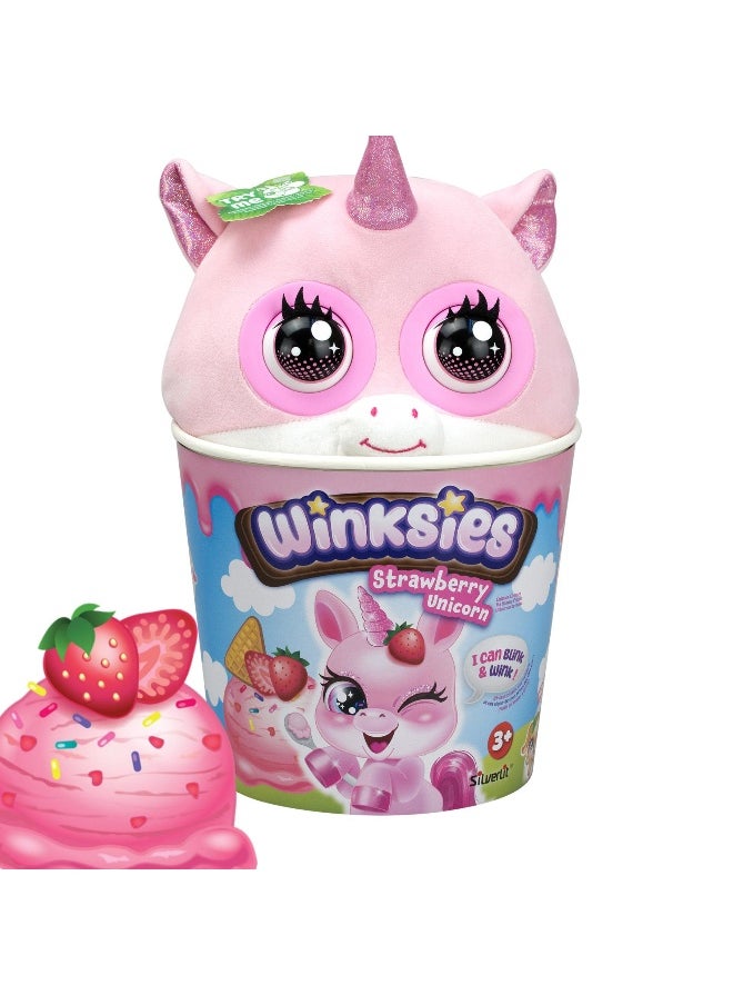 Silverlit Silverlit Winksies Strawberry Unicorn Interactive Plush Toy (30 cm)  - Image 1