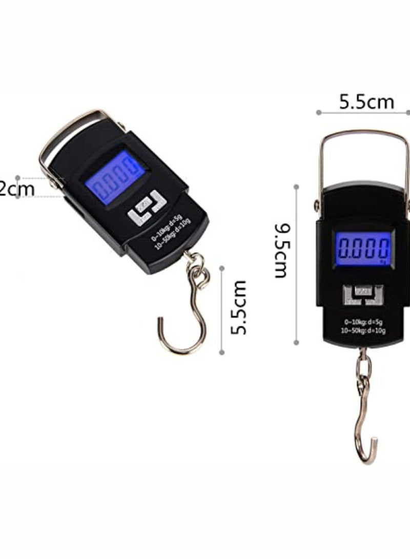 Biki Portable Luggage Scale 50kg Electronic Digital Suitcase Travel Bag Hanging Weighing Scale - Image 2