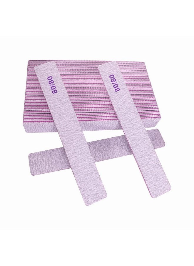 GigaGround - 80/80 Grit Nail Files (25 Pcs) Coarse Emery Boards For Acrylic Nails And Gel Nails Nail File Double Sided 80 Grits Emory Professional Nail Filers Pack - Image 1