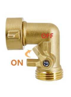 Generic Hot Sale Garden 90 Degree American 3/4 Elbow With Switch Brass Ball Valve Single-way Corner Joint Garden Stop Valve-Specification Model:American Style Elbow With Switch  - Image 3