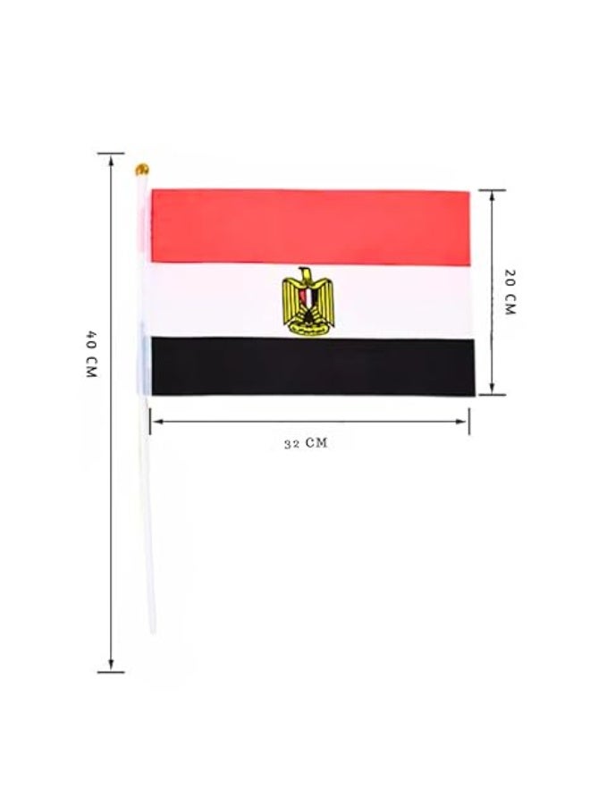 Set Of 12 Egypt Stick Flags, Handheld Egyptian Flags For Festivals, World Cup And National Day Events, Double-Sided Desk Flags For Parties, Celebrations And Decorative - Image 5