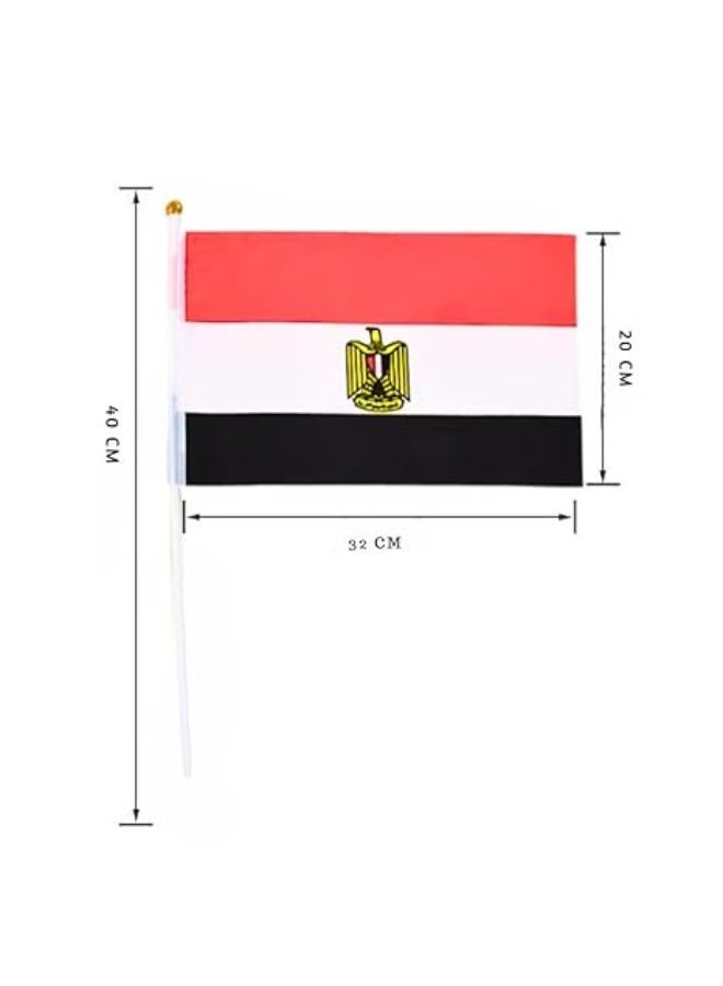 مجموعة من ١٢ علمًا مصريًا لاصقًا، أعلام مصرية محمولة للمهرجانات وكأس العالم والمناسبات الوطنية، أعلام مكتبية مزدوجة الجوانب للحفلات والاحتفالات والديكورات. - Image 5