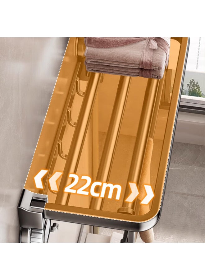 Century Zhenghe Suction Cup Towel Rack No Drilling Bathroom Storage Foldable Towel Bar Bath Towel Rack Mesh Basket Kitchen And Bathroom Hanging Accessories