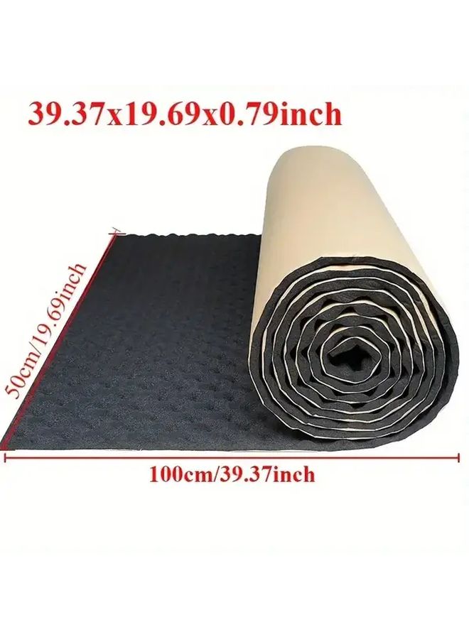 Self Adhesive Car Sound Insulation Mat 39.37x19.69x0.79 Inch Black Textured High Density Soundproof Foam - Image 2