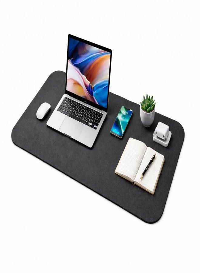 SHOPTREK Water Absorbent Desk Mat 40 x 60 cm - Quick Dry Waterproof Table Mat | Anti-Slip Rubber Base | Multipurpose Office Desk Mat, Keyboard Mouse Pad, Dish Drying Mat for Kitchen Counter - Black - Image 1