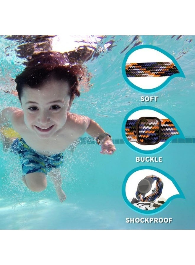 2 Pack Kids Wristbands, Kids Bracelet Compatible with Apple AirTag, Nylon Strap Tracker Cassette Holder Accessories for Toddlers Adults, Adjustable Anti-Lost - Image 4