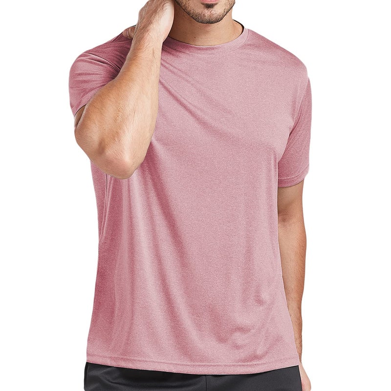 AKAWOOKO 5 Pack Men's Dry Fit T Shirts, Athletic Running Gym Workout Short Sleeve Tee Shirts for Men (US, Alpha, Large, Regular, Regular, Set 3) - Image 2