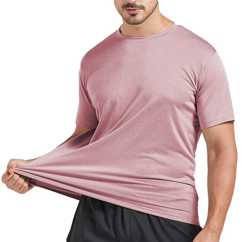 AKAWOOKO 5 Pack Men's Dry Fit T Shirts, Athletic Running Gym Workout Short Sleeve Tee Shirts for Men (US, Alpha, Large, Regular, Regular, Set 3) - Image 3
