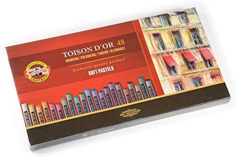KOH-I-NOOR TOISON D'OR 8516 Artist's Soft Pastels in Cardboard Packaging (Pack of 48) - Image 1