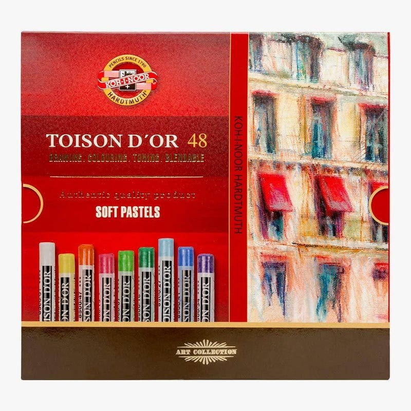 KOH-I-NOOR TOISON D'OR 8516 Artist's Soft Pastels in Cardboard Packaging (Pack of 48) - Image 4
