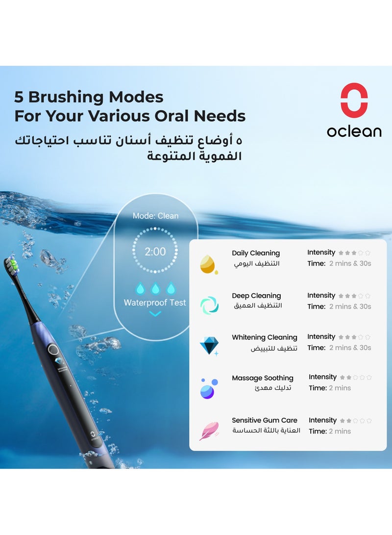 Oclean Electric Toothbrush X Lite — Grey — Smart Sonic Cleaning – Screen Feedback – 72 , 000 Movements - Image 5